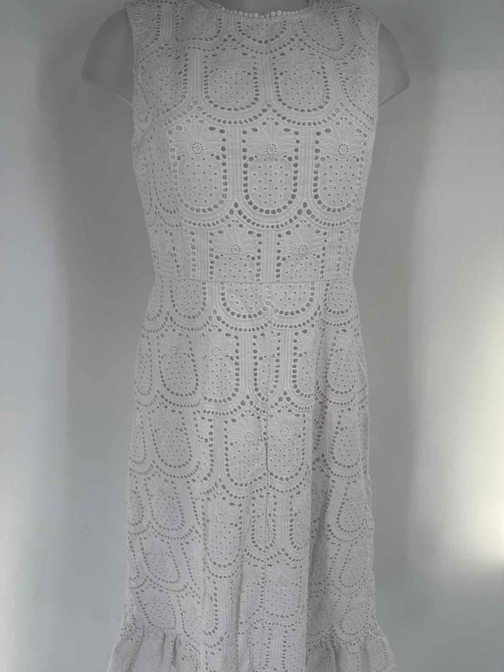 Size 8 DRAPER JAMES White Crochet Shirt