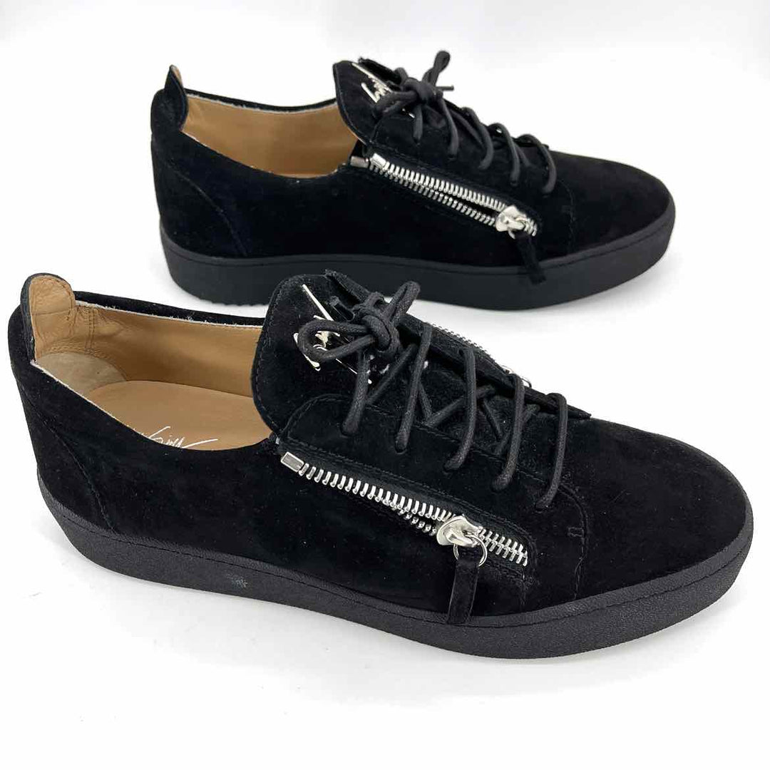 Shoe Size 13 GIUSEPPE ZANOTTI Black Leather Flats