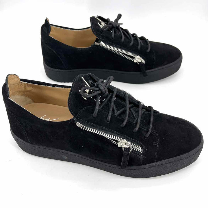 Shoe Size 13 GIUSEPPE ZANOTTI Black Leather Flats