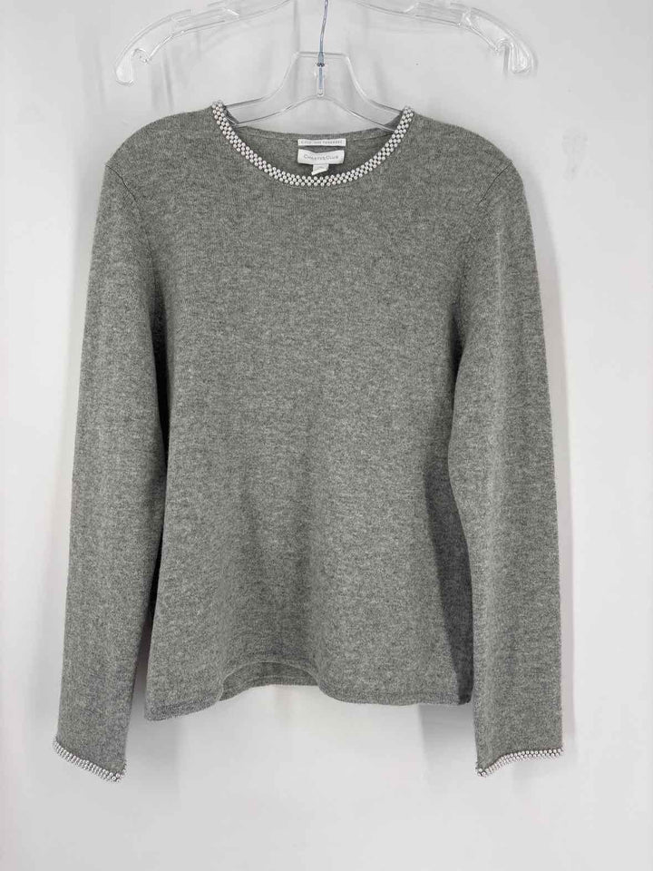 Size L CHARTER CLUB Gray Cashmere Sweater