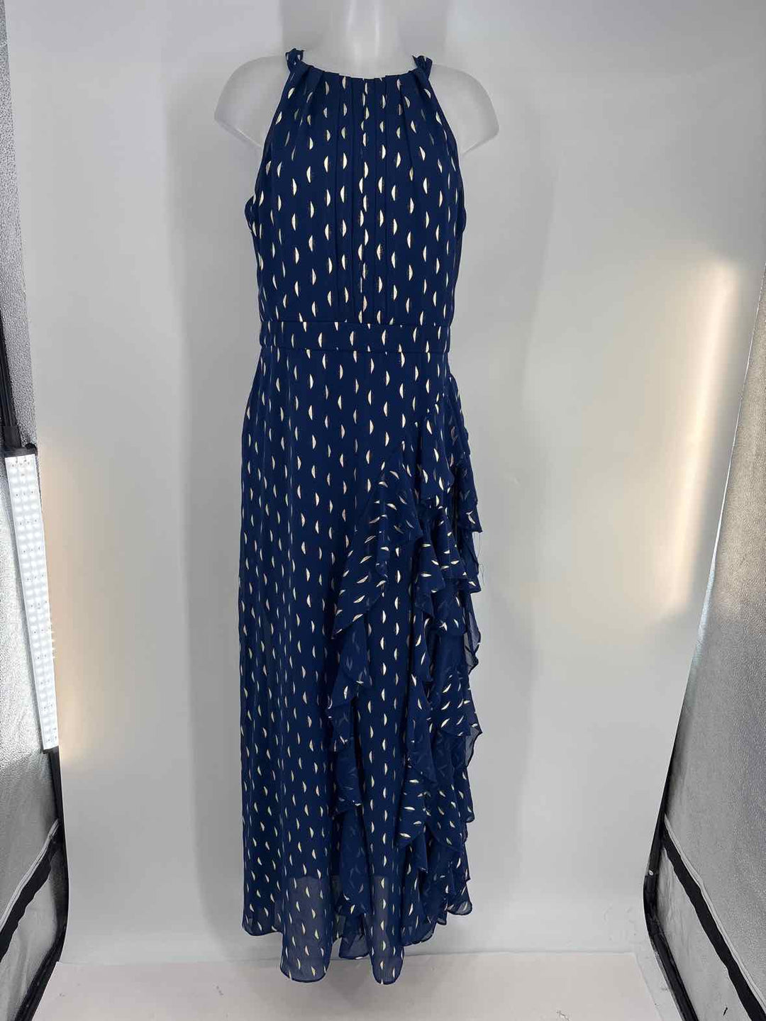 Size 14 BETSY ADAMS Navy Print Dress
