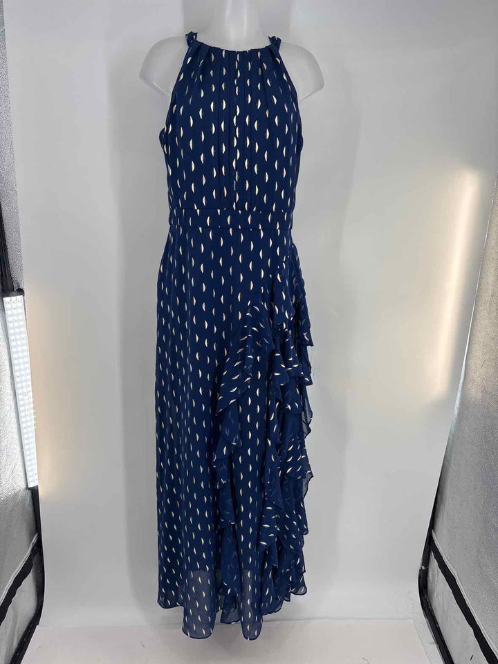 Size 14 BETSY ADAMS Navy Print Dress