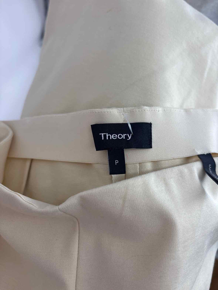 Size S THEORY Cream Pants