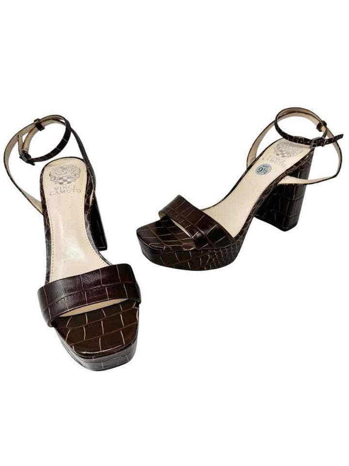Shoe Size 9.5 Vince Camuto Brown Leather Sandals