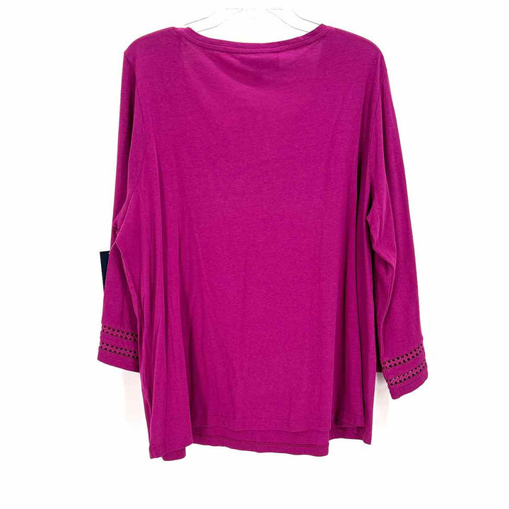 Size 1X Karen Scott Fuschia Shirt