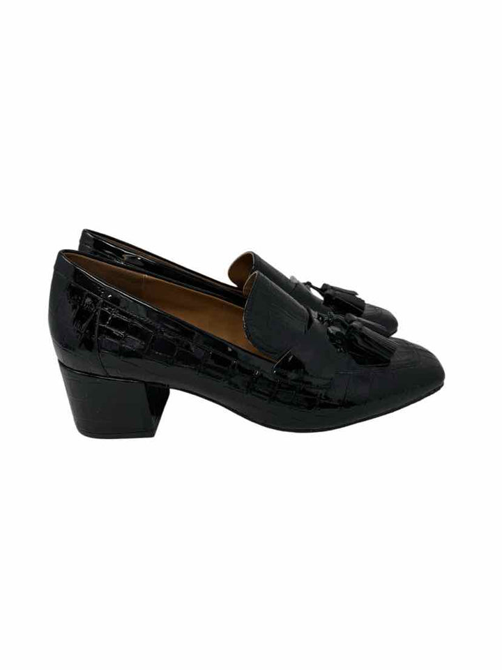 Shoe Size 8.5 DONALD PLINER Black PATENT Loafers