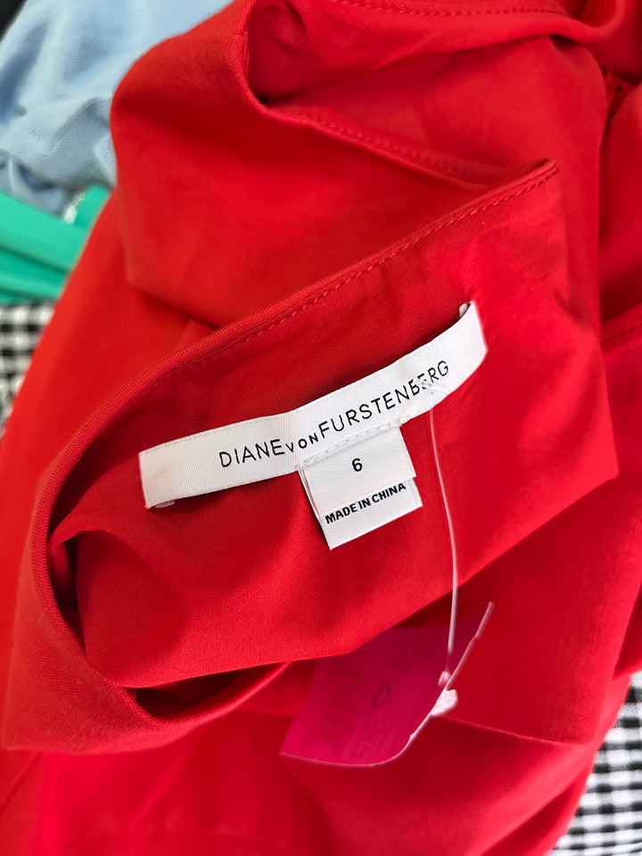 Size 6 DIANE VON FURSTENBERG Red Dress