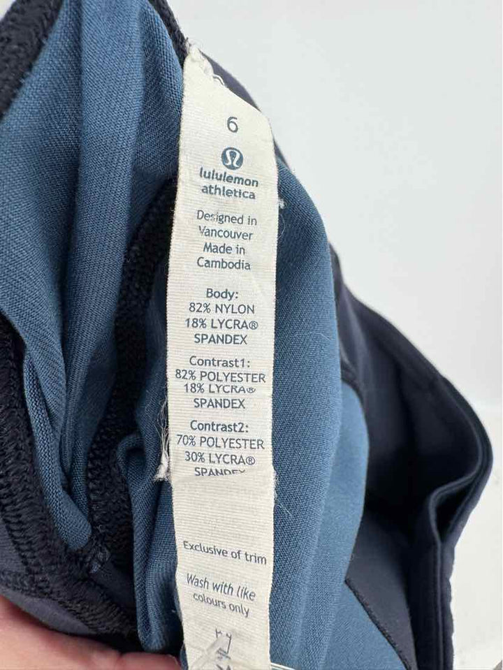 Size 6 Lululemon Navy Print Pants