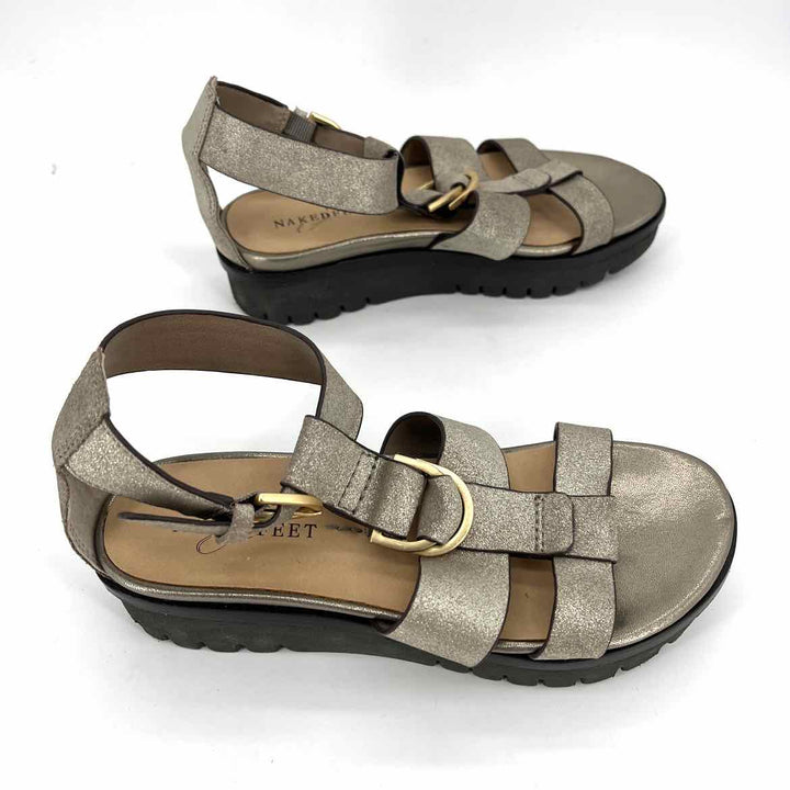 Shoe Size 6 NAKEDFEET Champagne Sandals