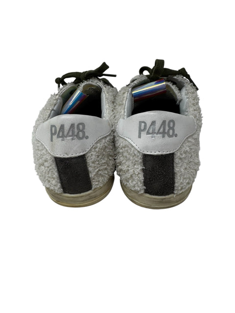 Shoe Size 38 P448 Ivory Suede Sneakers