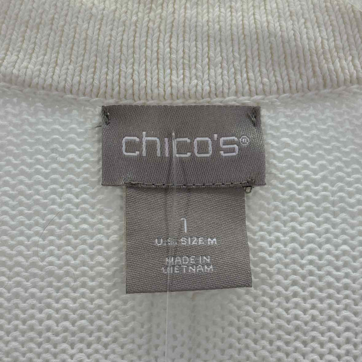 Size M Chico's Cream Knit Cardigan