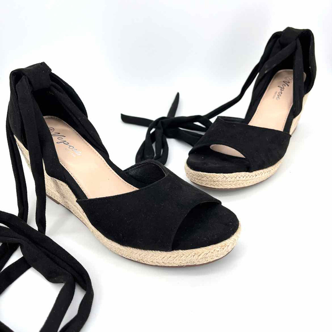 Shoe Size 10 Black Wedge