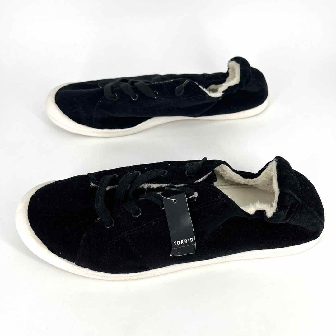 Shoe Size 12 Torrid Black Velvet Sneakers