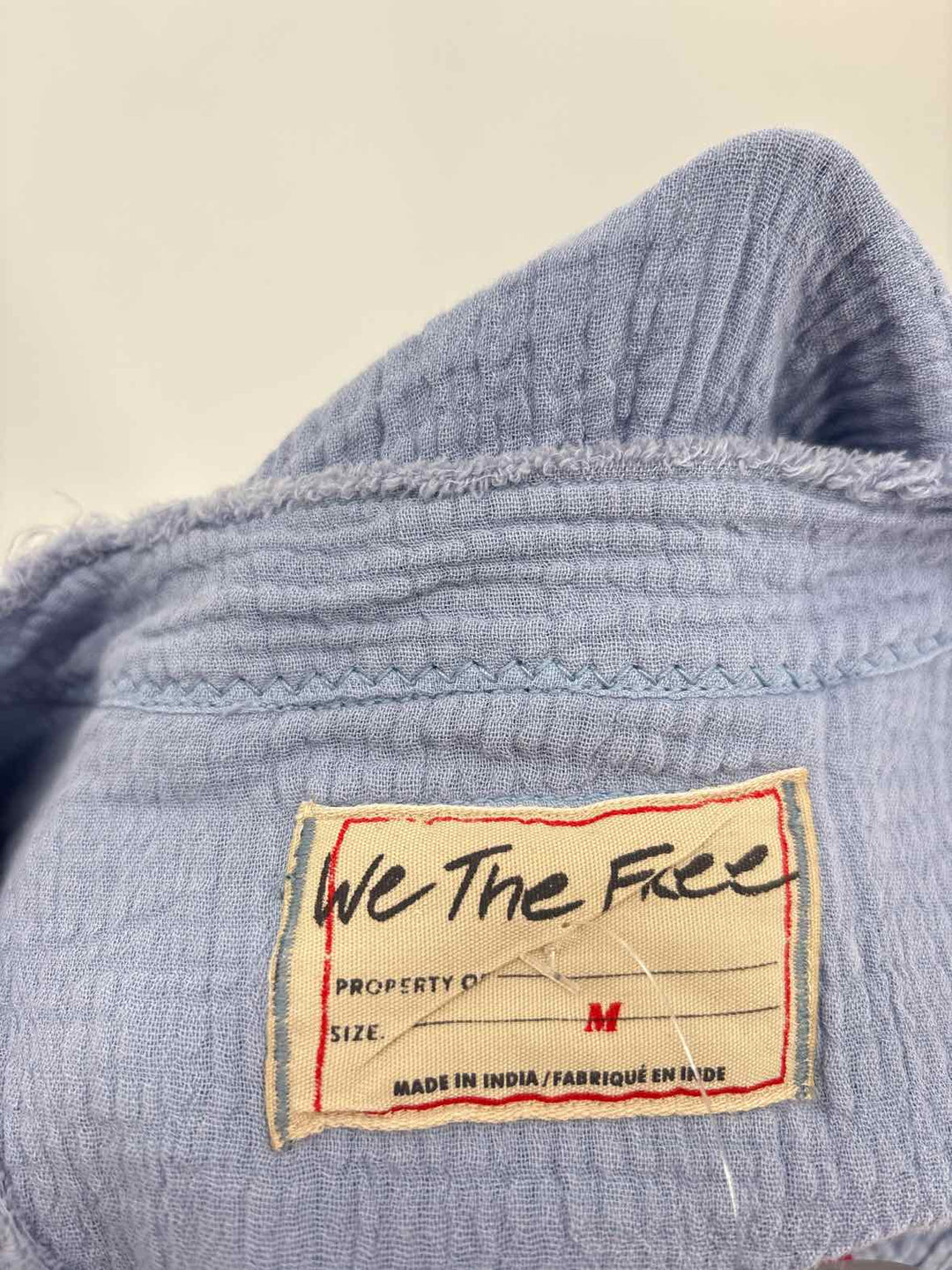 Size M WE THE FREE Blue Shirt