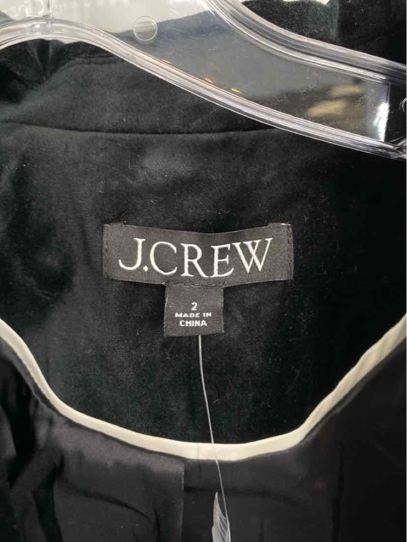 Size 0 J Crew Black Velour Blazer