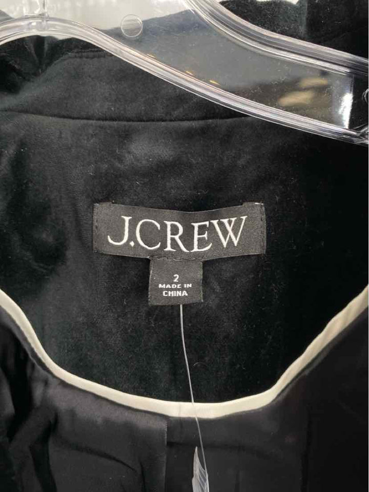 Size 0 J Crew Black Velour Blazer