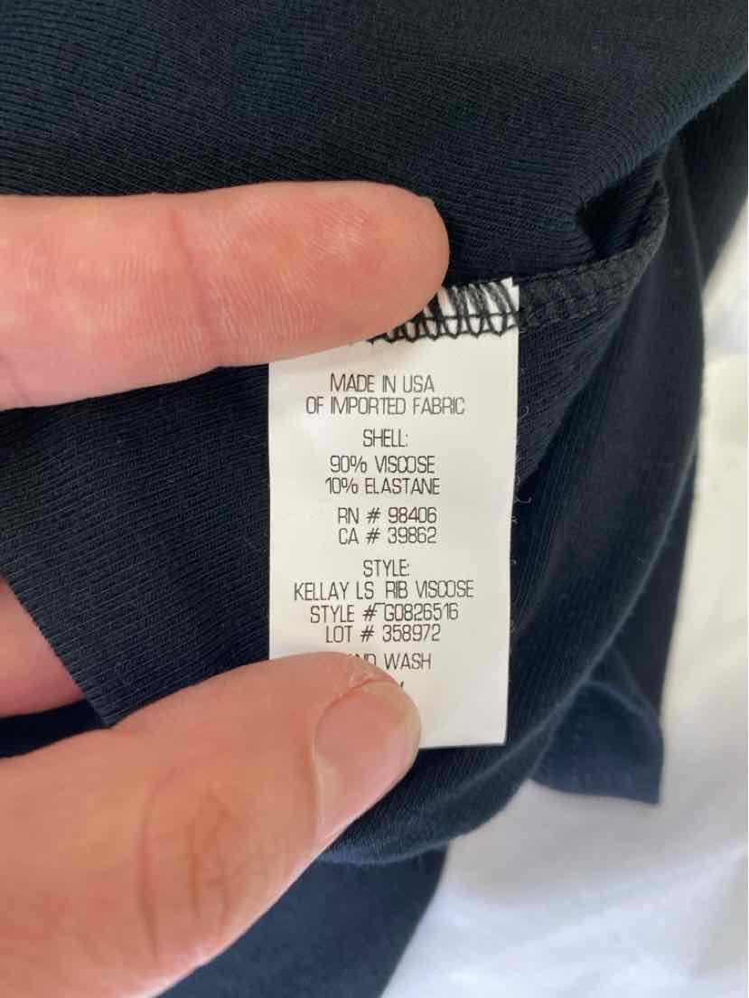 Size Petite THEORY Black Cotton Shirt