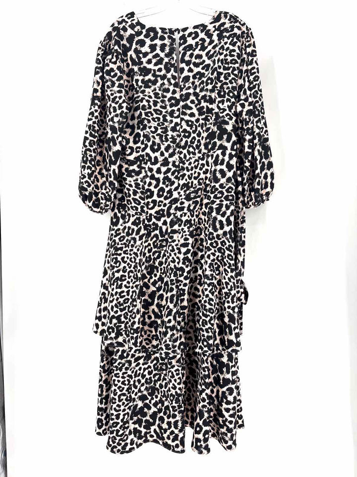 Size 12 Calvin Klein Black Print Dress
