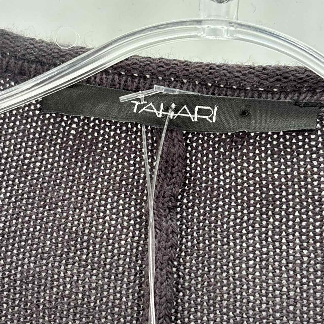 Size XL TAHARI Charcoal Knit Sweater