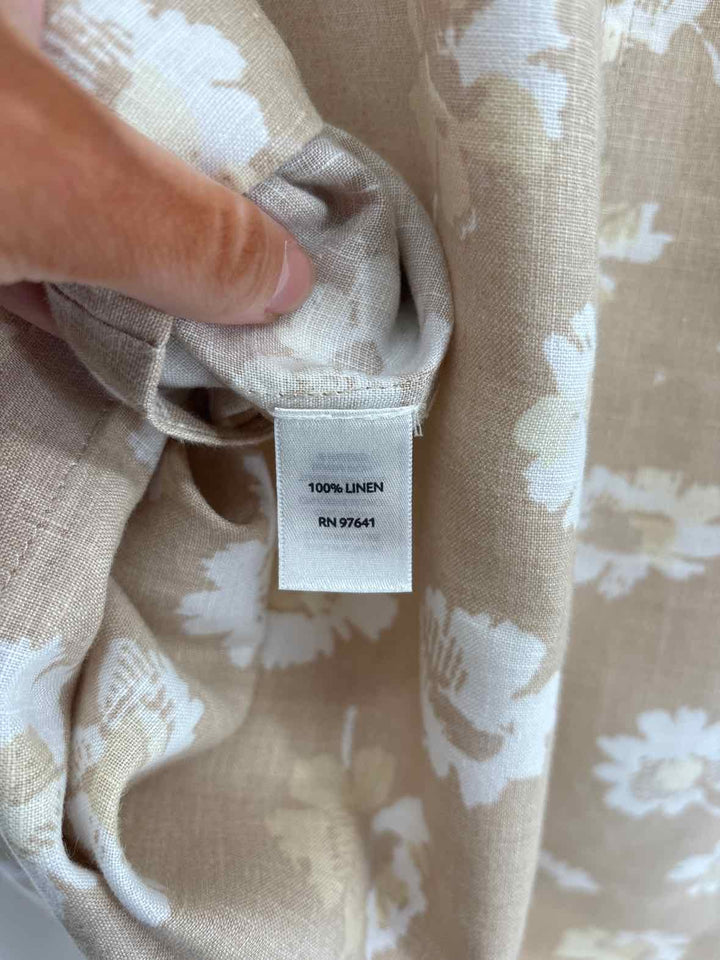 Size L J JILL Tan Linen Dress