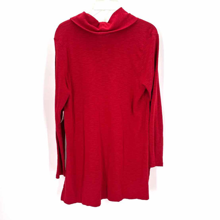 Size M J JILL Red Cotton Shirt