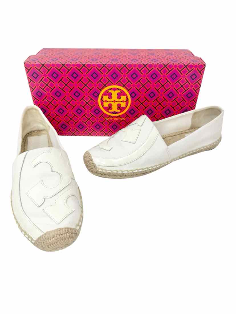 Shoe Size 9 Tory Burch Cream Canvas Sandals