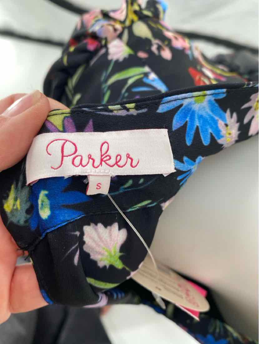 Size S PARKER Black Print Dress