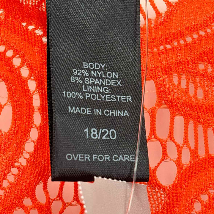 Size 18/20 Ashley Stewart Orange Lace Shirt