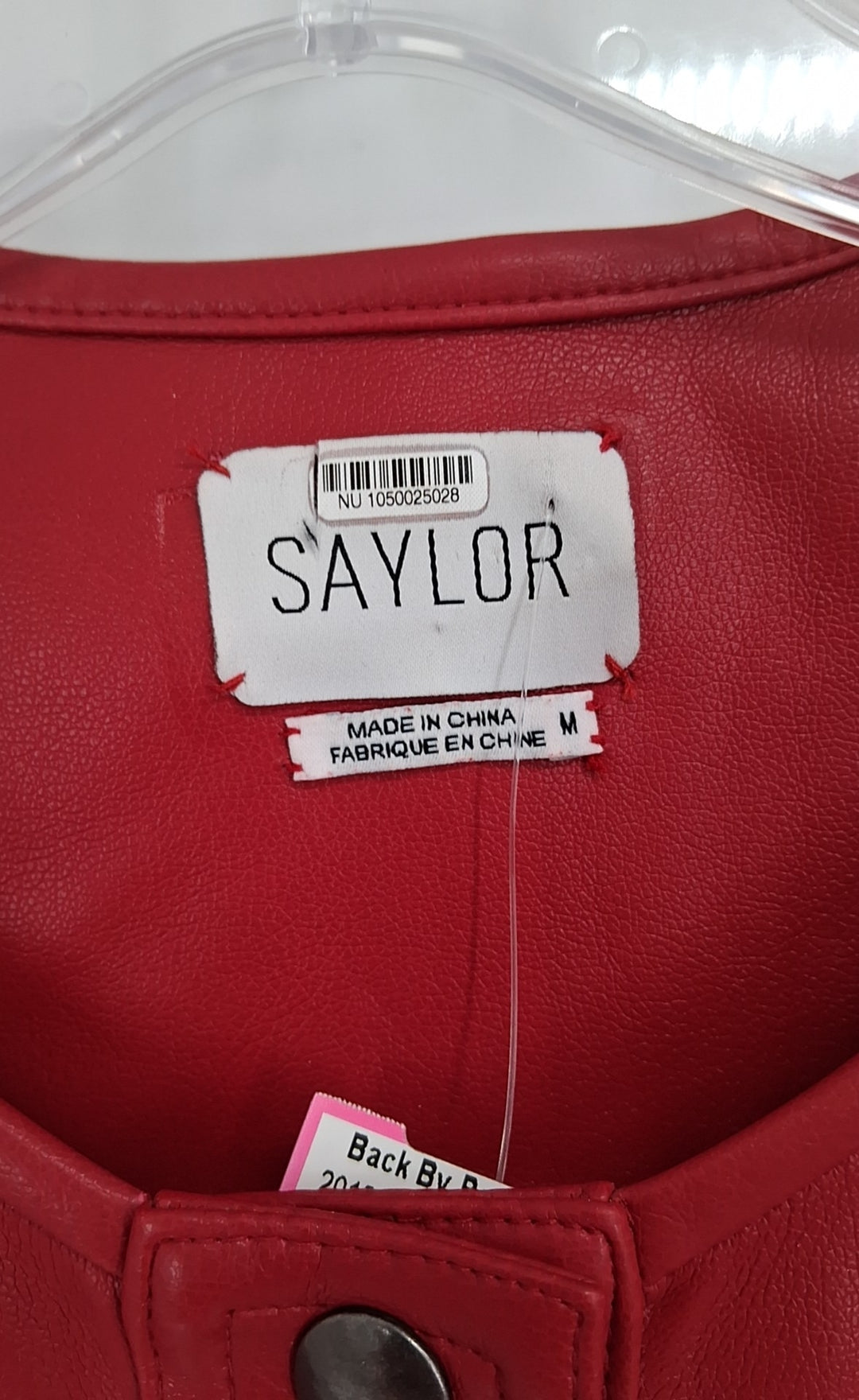 Size M Anthropologie Red Leather Pants