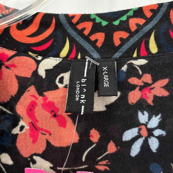 Size XL BLANK LONDON Black Print Shirt