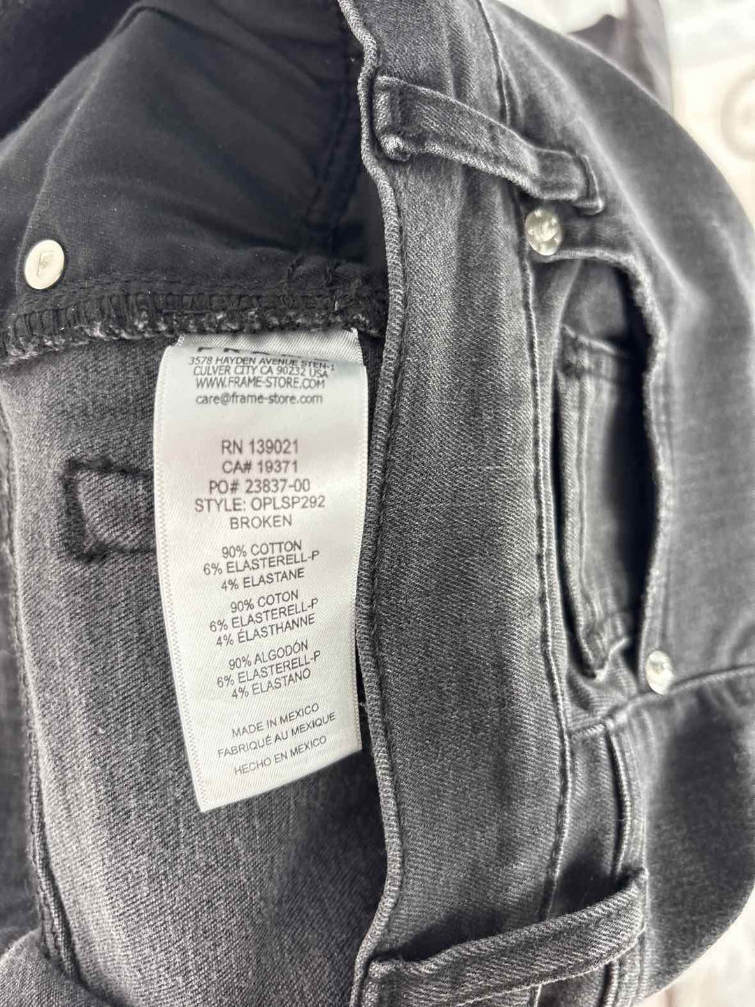 Size 28 FRAME Black Pants