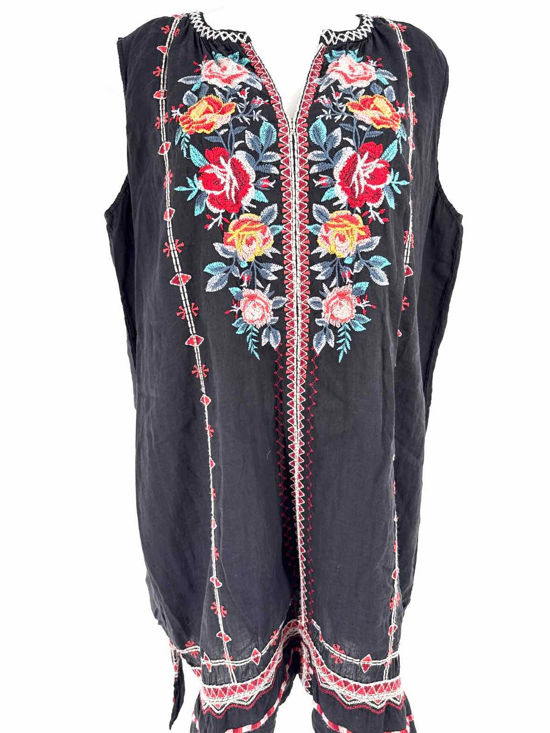 Size XL Johnny Was Black Print Dress