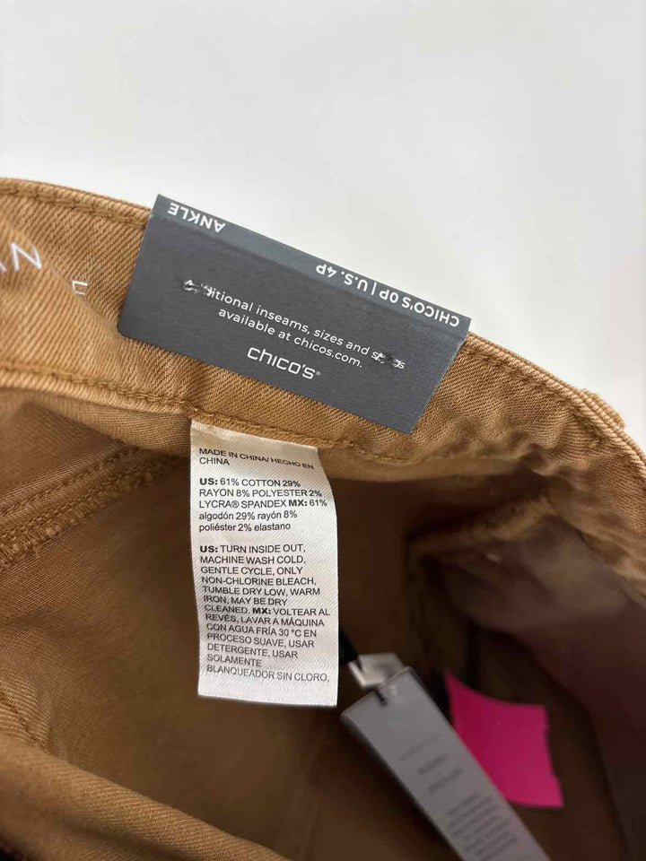 Size 4P Chico's Tan Pants