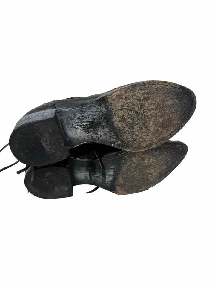 Shoe Size 8 Black Leather Boots