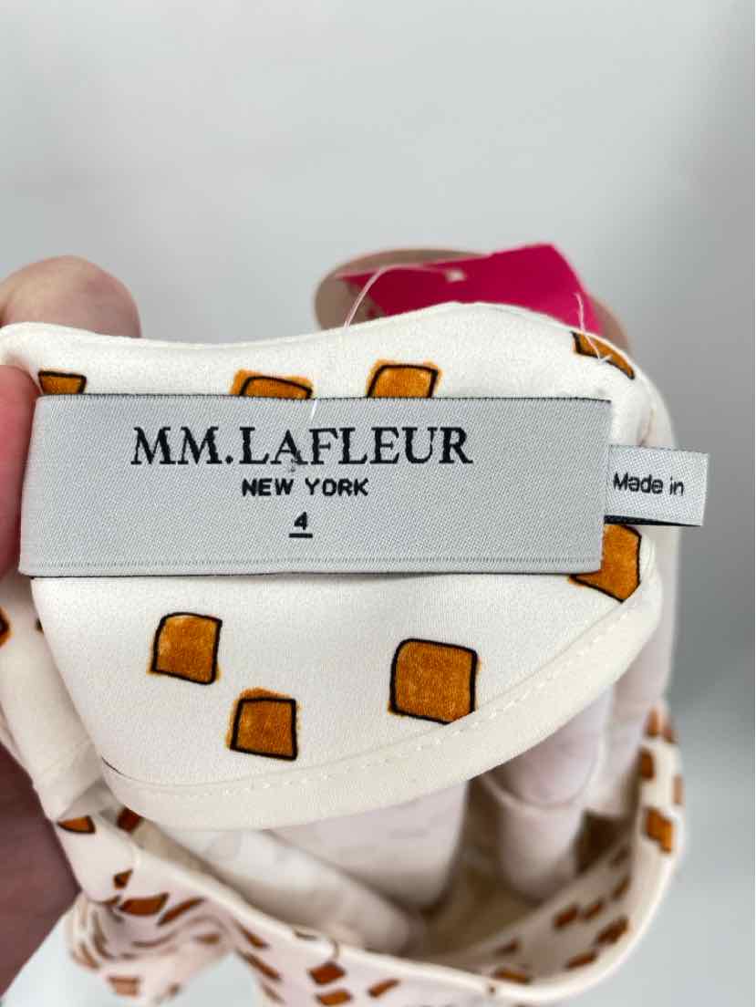 Size 4 MM LAFLEUR Cream Dress