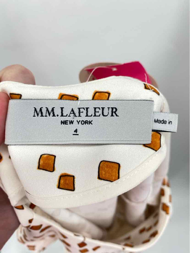 Size 4 MM LAFLEUR Cream Dress