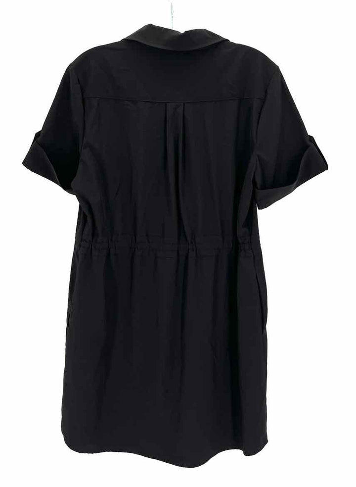 Size L HALSTON Black Nylon Dress