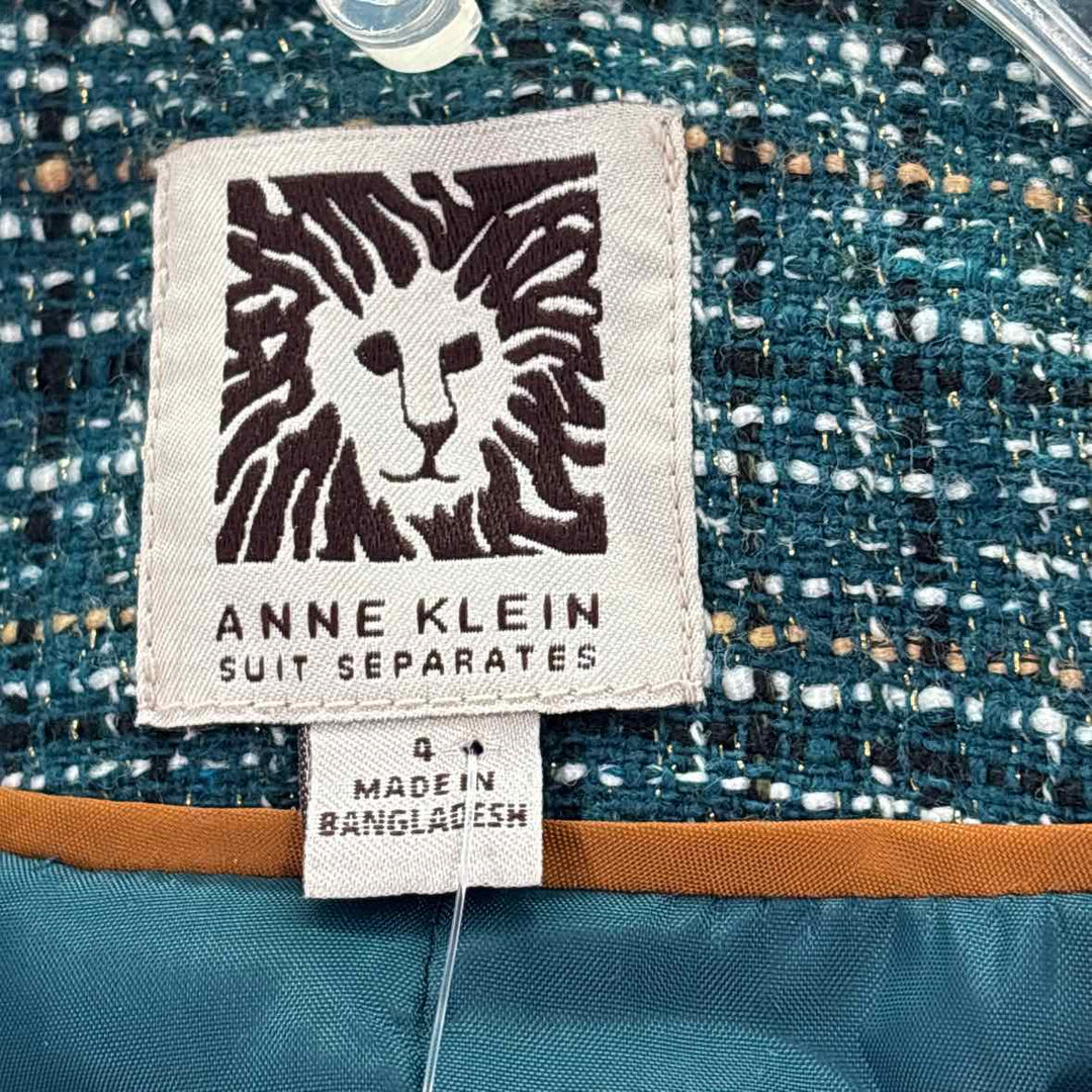 Size 4 Anne Klein Green Tweed Sweater