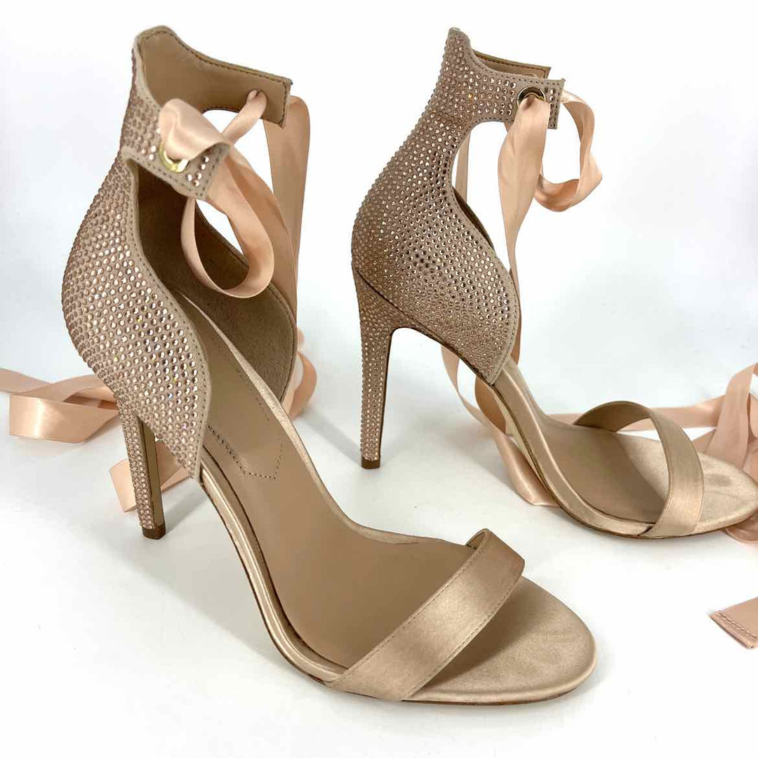 Shoe Size 8 Aldo Rose Gold Rhinestone Heels
