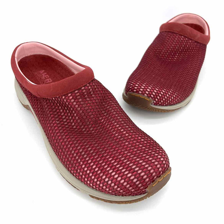Shoe Size 11 MERRELL Burgundy Mesh Clogs