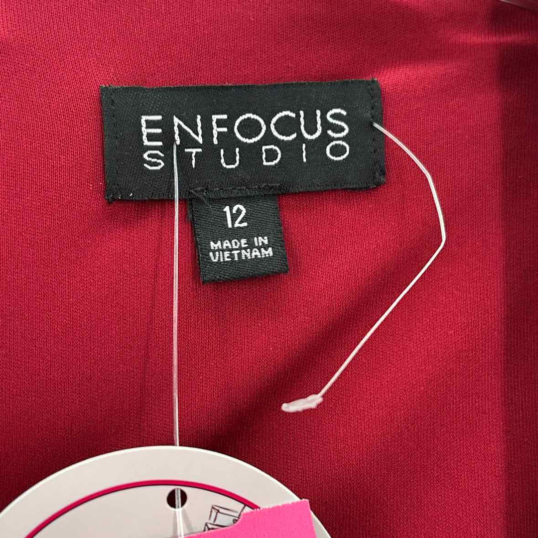 Size 12 ENFOCUS Burgundy Dress