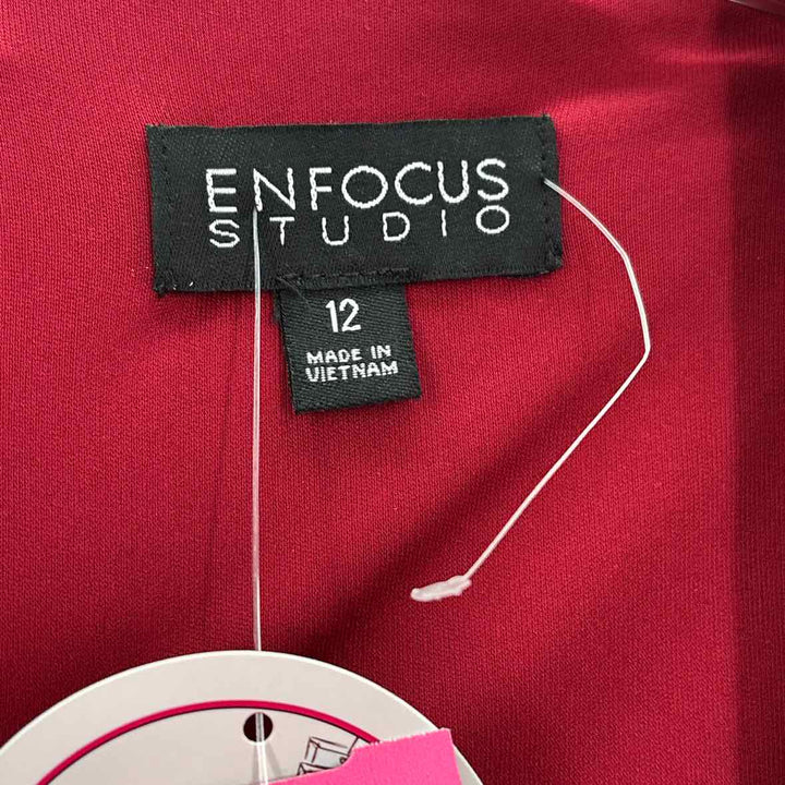 Size 12 ENFOCUS Burgundy Dress