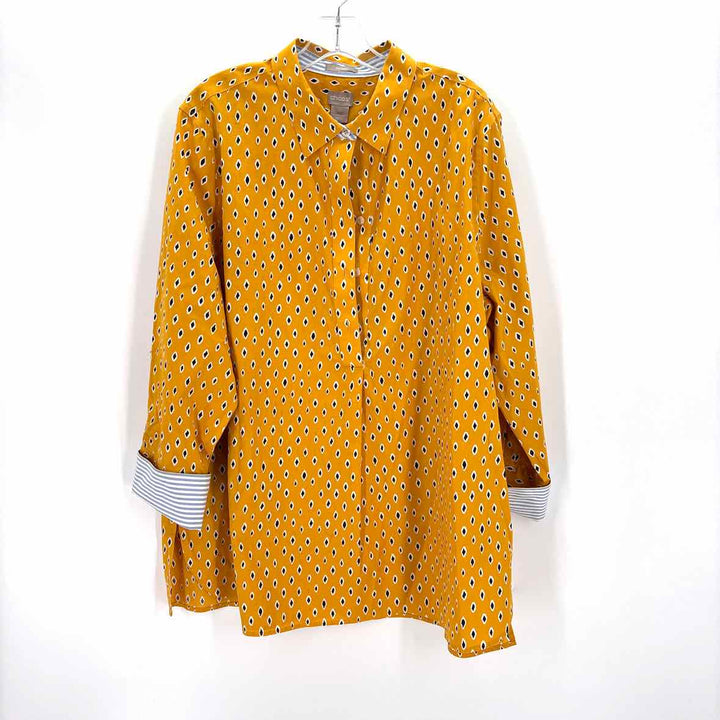 Size 1X Chico's Mustard Shirt