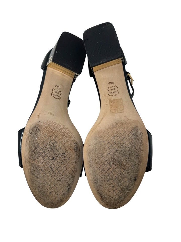 Shoe Size 10 Tory Burch Black PATENT Sandals