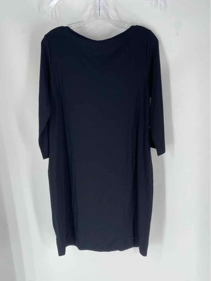 Size M Eileen Fisher Black Cotton Dress