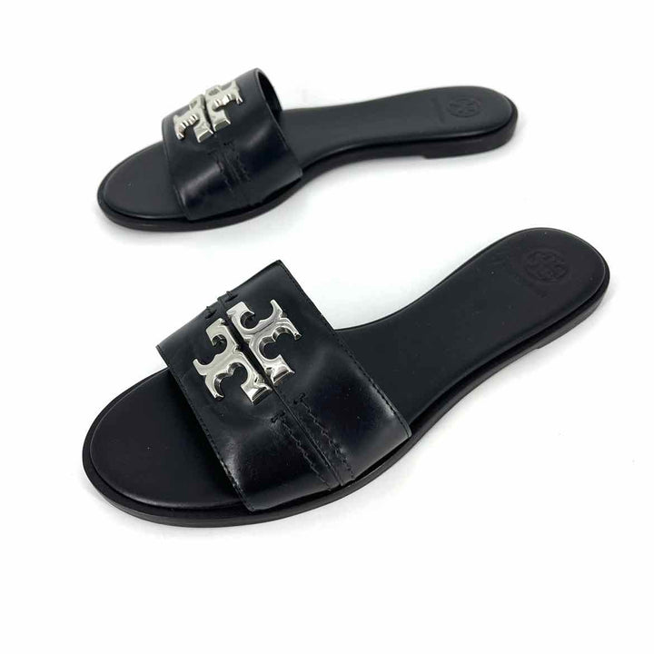 Shoe Size 10 Tory Burch Black Leather Sandals