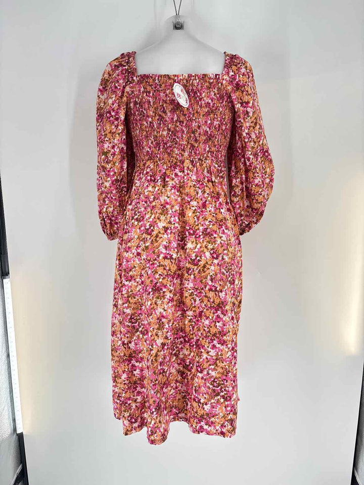 Size M J Crew PINK PRINT Dress