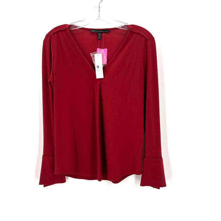 Size XXS White House Black Market Red Shirt