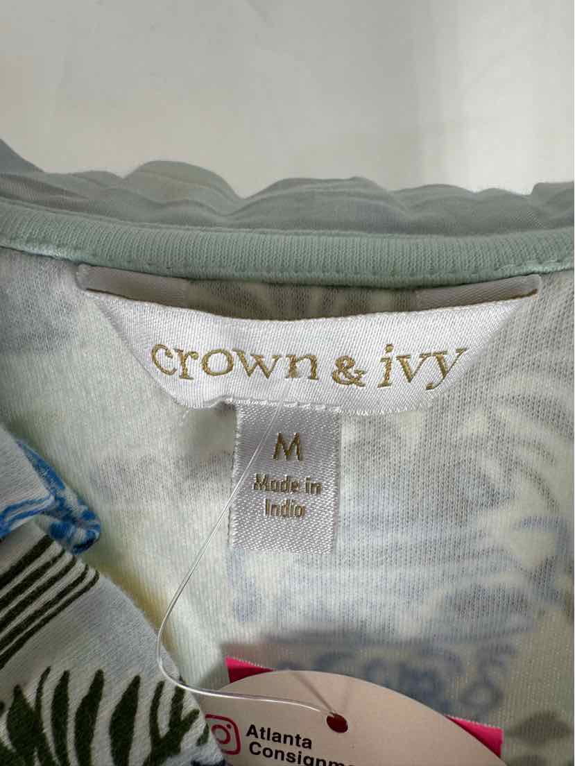 Size M CROWN & IVY Blue Shirt
