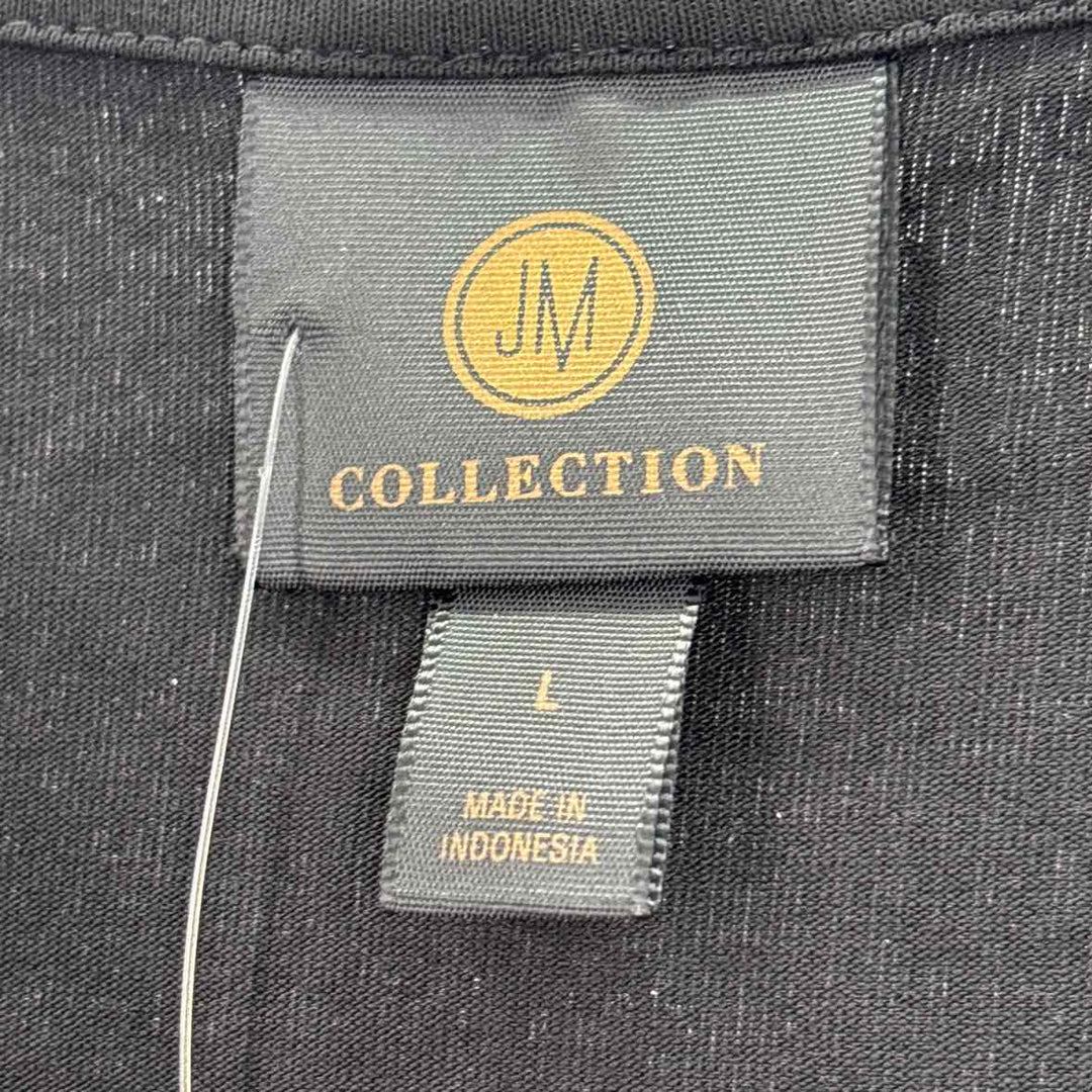 Size L JM COLLECTION Black Shirt